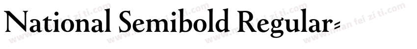National Semibold Regular字体转换